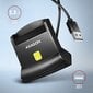 Axagon ID-kaardi lugeja CRE-SM4N цена и информация | Nutiseadmed ja lisatarvikud | hansapost.ee