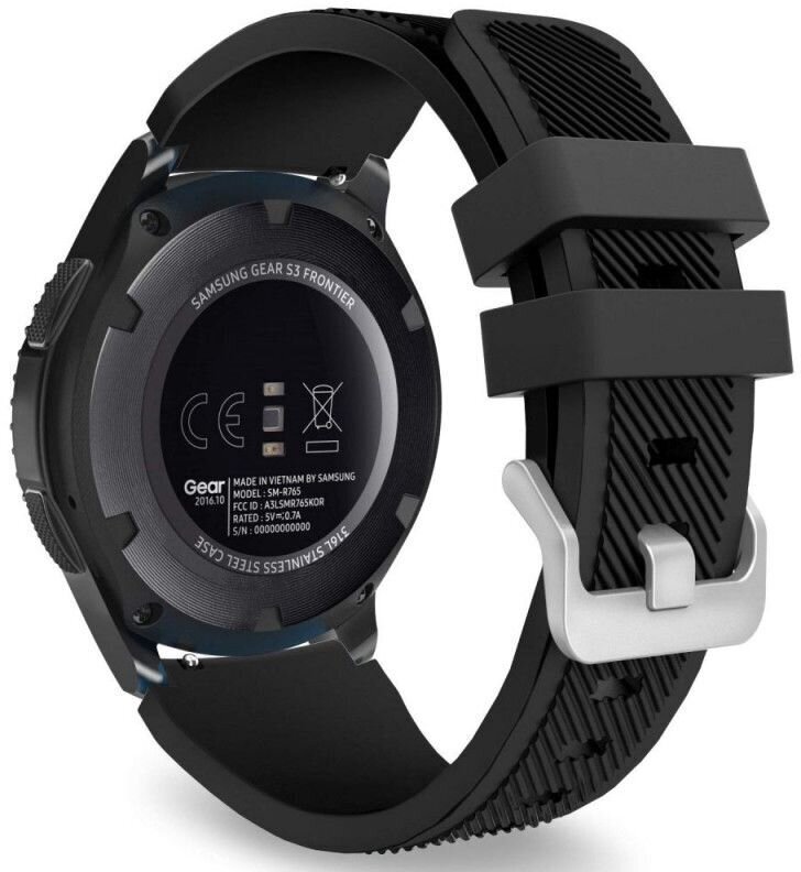Tech-Protect kellarihm SmoothBand Samsung Galaxy Watch 46mm, must цена и информация | Nutikellade aksessuaarid ja tarvikud | hansapost.ee
