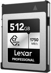 Lexar memory card CFexpress 512GB Professional Type B Silver цена и информация | Карты памяти | hansapost.ee