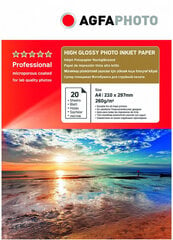 Agfaphoto фотобумага A4 Professional High Glossy 260 г 20 листов цена и информация | Аксессуары для фотоаппаратов | hansapost.ee