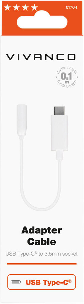 Vivanco adapter USB-C-3,5mm 10cm (61764) цена и информация | USB adapterid ja jagajad | hansapost.ee