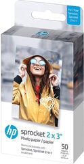 HP photo paper Sprocket Zink 5x7.6cm 50 sheets цена и информация | Аксессуары для фотоаппаратов | hansapost.ee