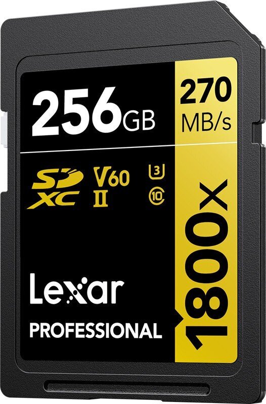 Lexar mälukaart SDXC 256GB Professional 1800x UHS-II U3 V60 hind ja info | Fotoaparaatide mälukaardid | hansapost.ee