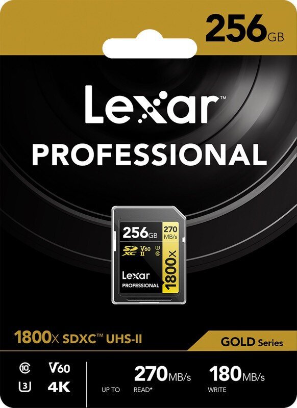 Lexar mälukaart SDXC 256GB Professional 1800x UHS-II U3 V60 цена и информация | Fotoaparaatide mälukaardid | hansapost.ee