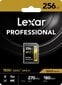 Lexar mälukaart SDXC 256GB Professional 1800x UHS-II U3 V60 price and information | Fotoaparaatide mälukaardid | hansapost.ee