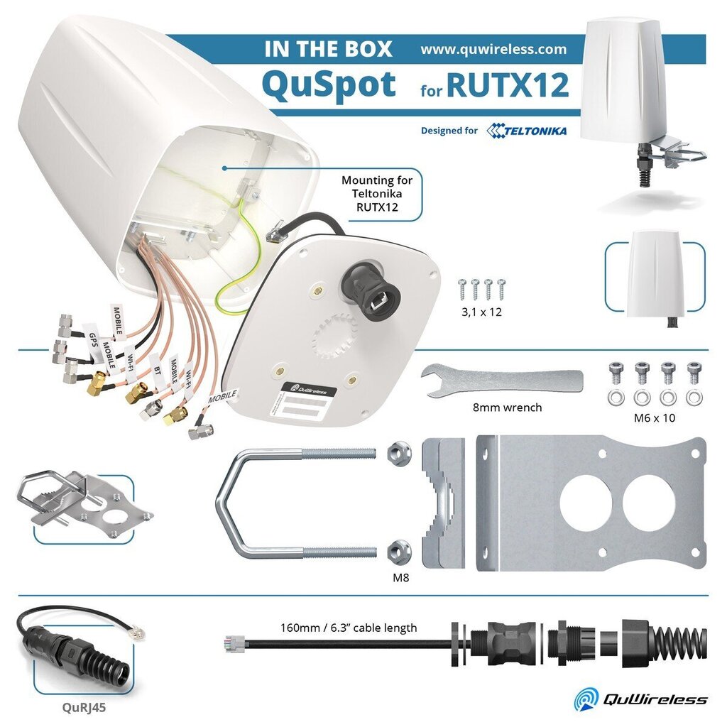 QuWireless QuSpot AX12S цена и информация | Televiisori antennid | hansapost.ee