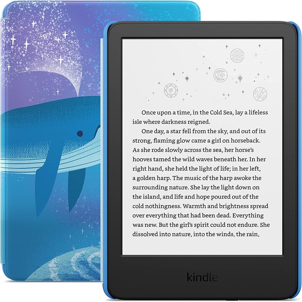 Amazon Kindle Kids 11th Gen 16GB WiFi, space whale/sinine цена и информация | E-lugerid | hansapost.ee