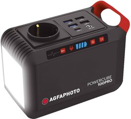 AgfaPhoto аккумуляторный банк-зарядная станция Powercube 100 Pro 88.8Wh цена и информация | Комплектующие для солнечных электростанций | hansapost.ee