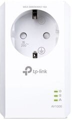 Расширитель диапазона Wi-Fi TP-Link Powerline AV1000 Gigabit цена и информация | Выключатели, розетки | hansapost.ee