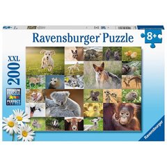 Ravensburger pusle 200 tk, Loomalapsed hind ja info | Pusled lastele ja täiskasvanutele | hansapost.ee
