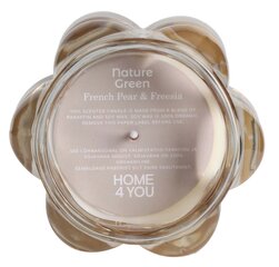 Lõhnaküünal klaasis Nature Green H9,2cm, French Pear & Freesia hind ja info | Küünlad, küünlajalad | hansapost.ee