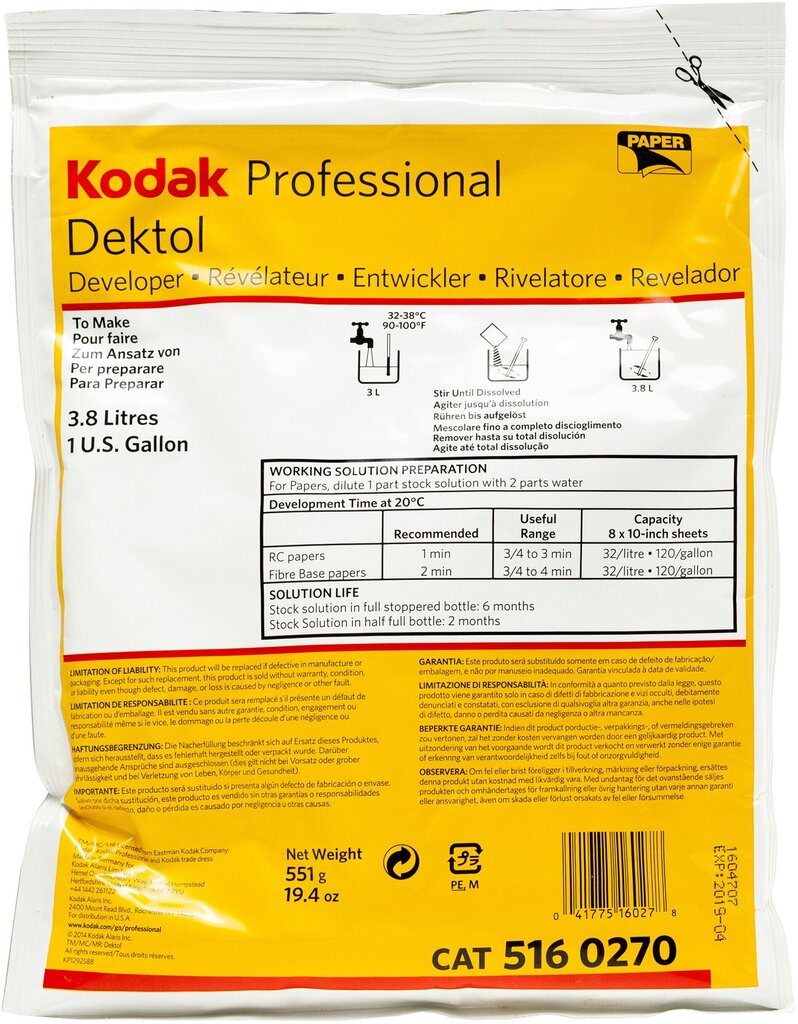 Kodak ilmuti Dektol Pro 3,8L цена и информация | Fotoaparaatide lisatarvikud | hansapost.ee