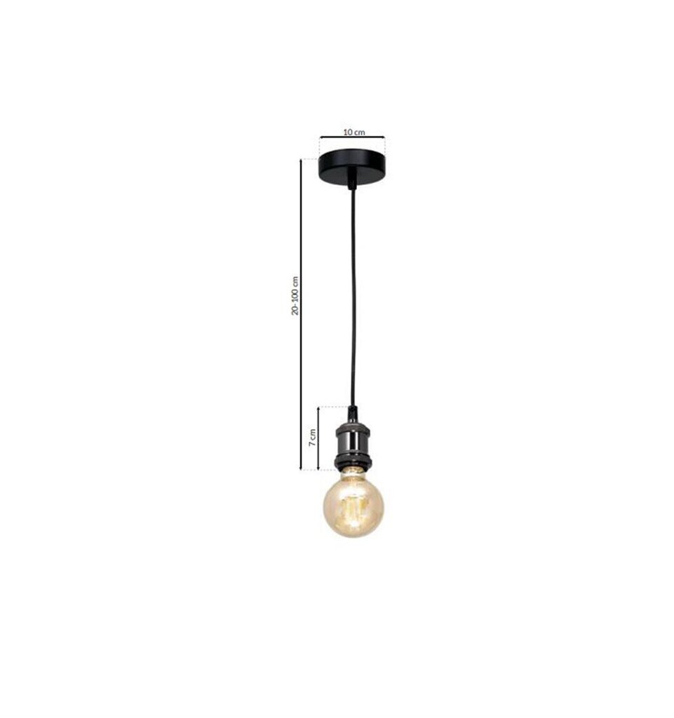 Eko-Light rippvalgusti Edison Black/Brass hind ja info | Rippvalgustid | hansapost.ee