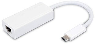Adapter USB-C Vivanco LAN, valge цена и информация | Адаптеры, USB-разветвители | hansapost.ee