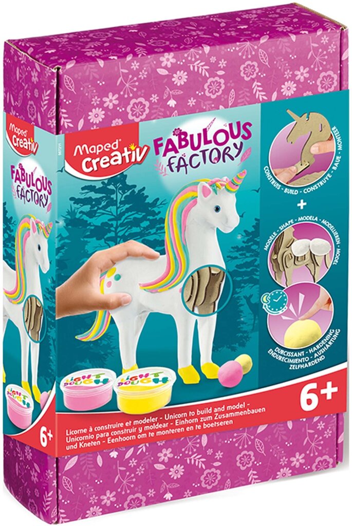 3D puzzle voolimismassiga Maped Creativ Fabulous Factory Unicorn цена и информация | Kunstitarbed, voolimise tarvikud | hansapost.ee