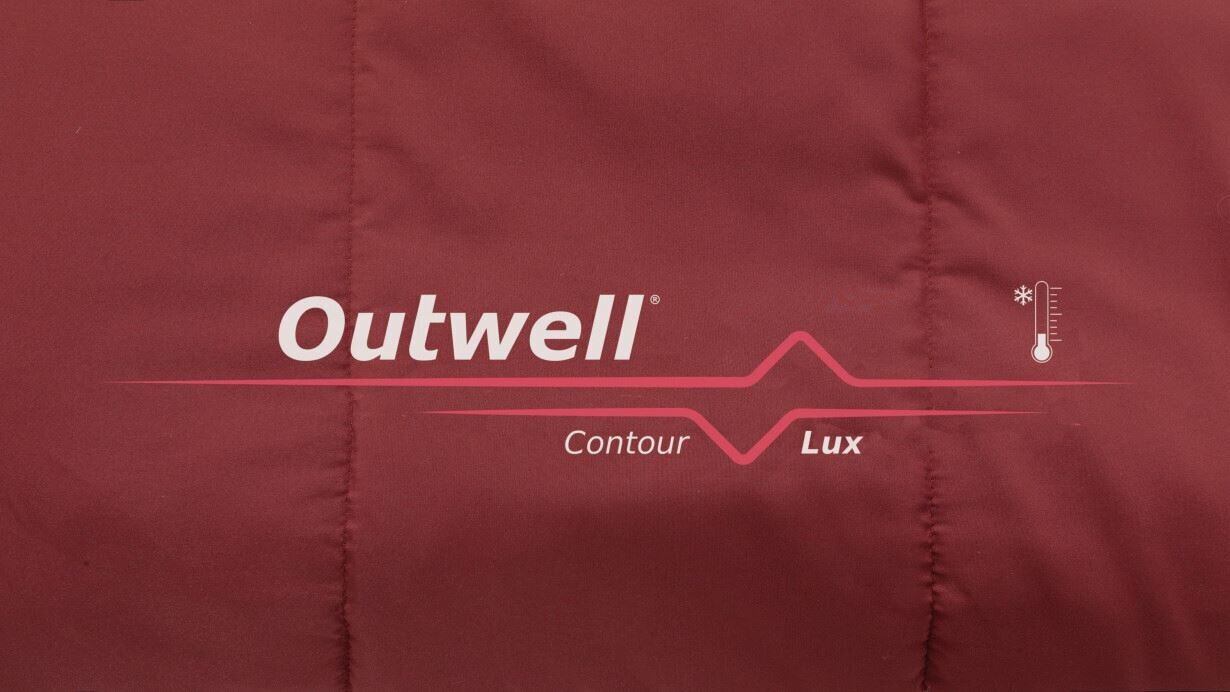 Magamiskott Outwell Contour Lux, 220x85 cm, punane hind ja info | Magamiskotid | hansapost.ee