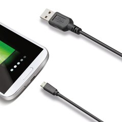 Кабель USB -- microUSB Celly / 1 м, USBMICROR цена и информация | Кабели для телефонов | hansapost.ee