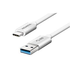 Кабель для подключения и зарядки A-Data, USB-A 3.1, USB-C, 1 м, серебристый цена и информация | Кабели для телефонов | hansapost.ee