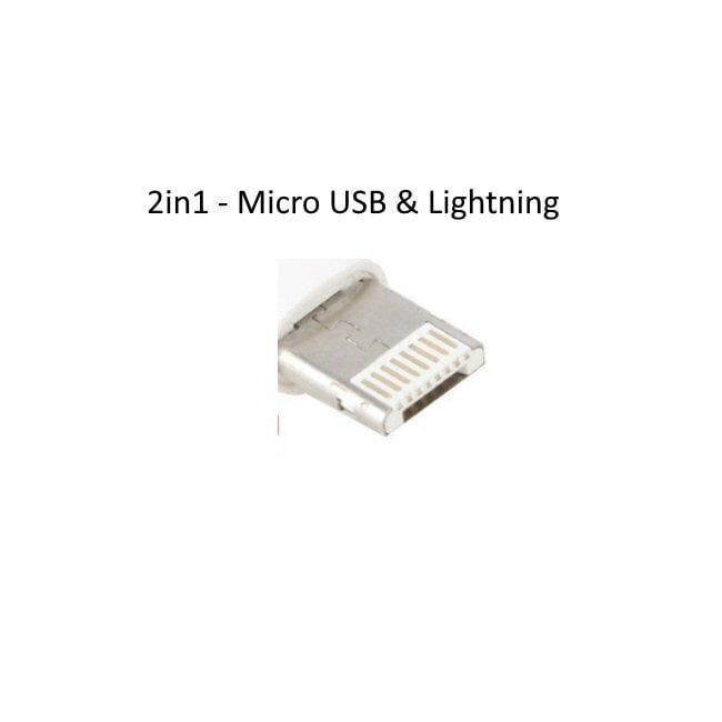 Kaabel Remax 2in1 USB - Micro USB, Apple Lightning 2M, must hind ja info | Mobiiltelefonide kaablid | hansapost.ee