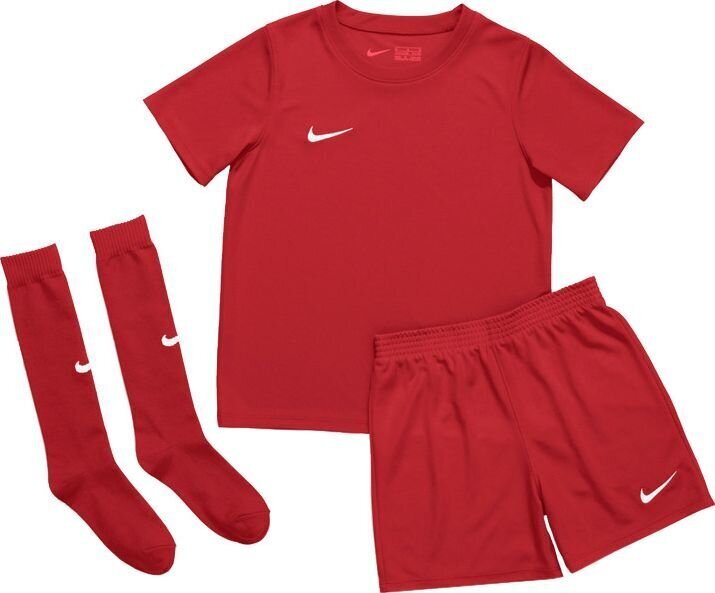 Nike laste jalgpallirõivaste komplekt JR Dry Park 20, 116-122 cm, punane цена и информация | Jalgpalli varustus ja riided | hansapost.ee