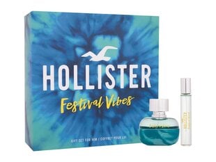 Парфюмерный набор для мужчин Hollister Festival Vibes EDT: 15+50 мл цена и информация | Hollister Духи, косметика | hansapost.ee