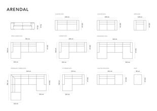 Vasakpoolne diivan Cosmopolitan Design Arendal, pruun цена и информация | Диваны | hansapost.ee