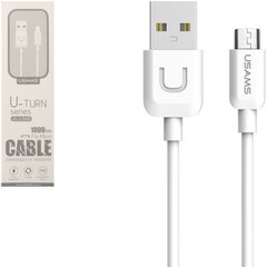 Универсальный кабель Usams US-SJ098 для передачи данных с Micro USB на USB и быстрой зарядки, 1 м, 2A, белый цена и информация | Кабели для телефонов | hansapost.ee