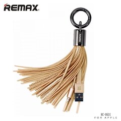 Remax RC-053i Дизайн Брелок для ключей с Apple Lightning кабелемданных и заряда  (MD818) Золотой цена и информация | Брелки | hansapost.ee