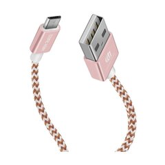 Dux Ducis KII Premium Micro USB Set Of 2 Material Data and Charging Cables 100 cm + 20 cm Pink hind ja info | Mobiiltelefonide kaablid | hansapost.ee