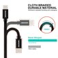 Swissten Textile Universal Quick Charge 3.1 USB-C Data and Charging Cable 1.2m Silver hind ja info | Mobiiltelefonide kaablid | hansapost.ee