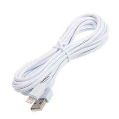 Hoco X20 Ultra Durable-Soft Lightning to USB Data & Fast 2.4A Charger Cable 2m (MD819) White hind ja info | Mobiiltelefonide kaablid | hansapost.ee