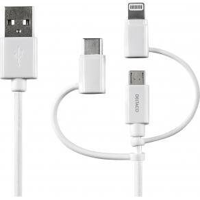 Streetz IPLH-585, USB, Micro USB, Lightning, USB C, 1m hind ja info | Mobiiltelefonide kaablid | hansapost.ee