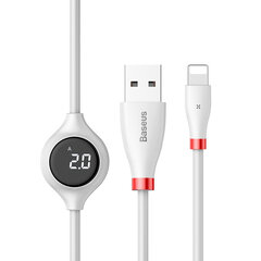 USB kaabel Baseus Big Eye USB / Lightning 2A 1.2m, valge hind ja info | Mobiiltelefonide kaablid | hansapost.ee