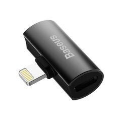 Baseus Audio Converter L46 Adapter Lightningilt 2x Lightning-pordile (emane) must (CAL46-01) hind ja info | Mobiiltelefonide kaablid | hansapost.ee