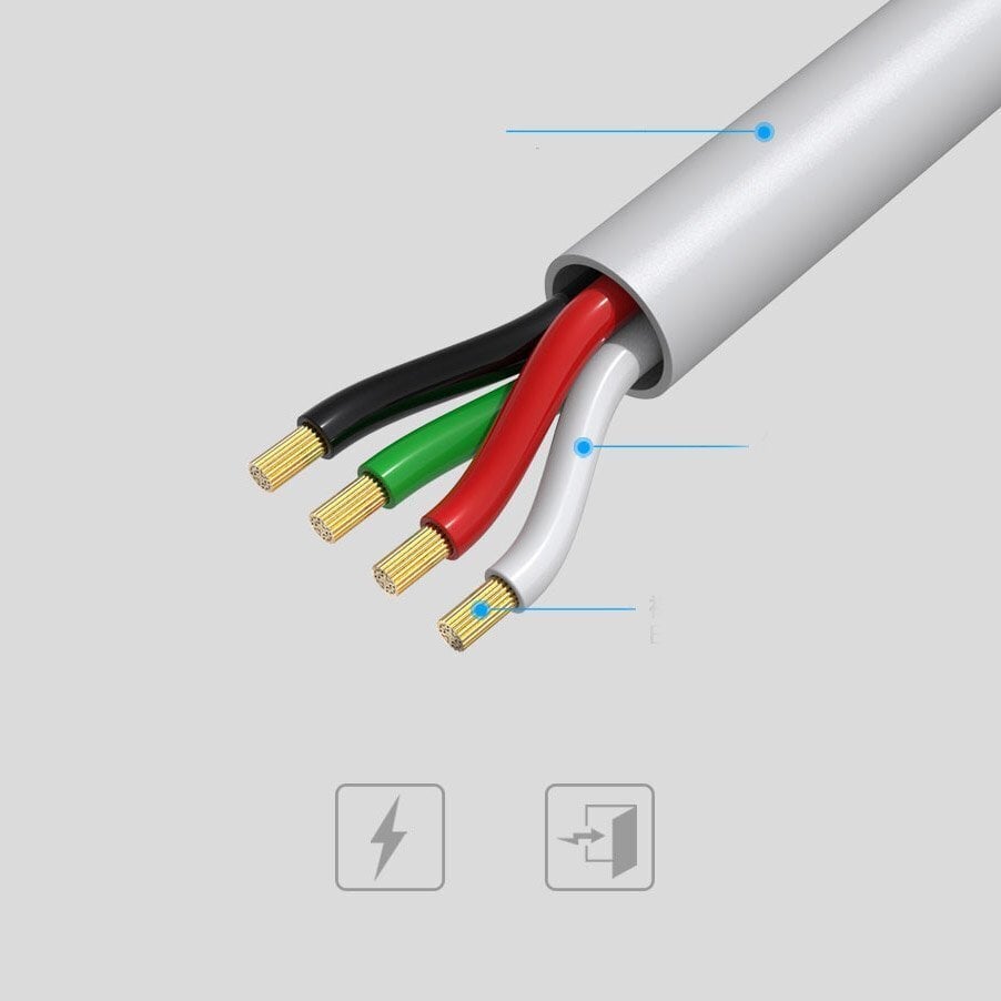 USB kaabel Remax RC-134m microUSB 2.1A valge 1.0m hind ja info | Mobiiltelefonide kaablid | hansapost.ee