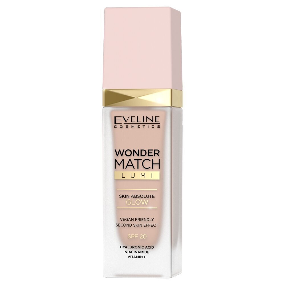 Jumestuskreem Wonder Match Lumi SPF20 nr.10 Vanilla Eveline Cosmetics 30 ml цена и информация | Jumestuskreemid ja puudrid | hansapost.ee