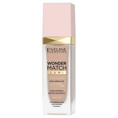 Тональный крем Eveline Wonder Match Lumi Skin Absolute Glow SPF20 20 Nude Warm, 30 мл цена и информация | Пудры, базы под макияж | hansapost.ee