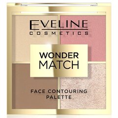 Eveline Wonder Match Face Contouring Palette 02, 10 г цена и информация | Бронзеры (бронзаторы), румяна | hansapost.ee