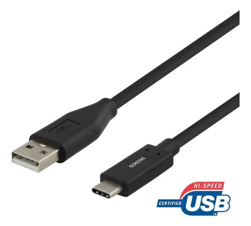 Deltaco USBC-1005M, USB C, USB A, 1.5m цена и информация | Mobiiltelefonide kaablid | hansapost.ee