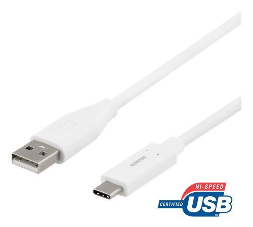 Deltaco USBC-1008M, USB C, USB A, 0.5m hind ja info | Mobiiltelefonide kaablid | hansapost.ee