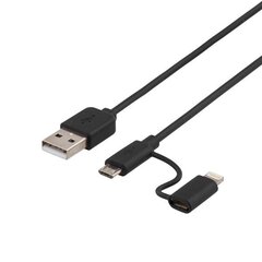 Deltaco IPLH-212, USB B, Lightning, Micro USB, 1 м цена и информация | Кабели для телефонов | hansapost.ee