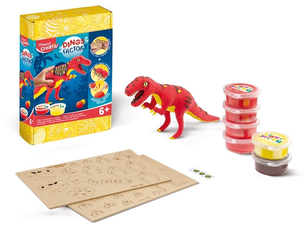 3D puzzle voolimismassiga Maped Creativ Dinos Factory T-Rex hind ja info | Kunstitarbed, voolimise tarvikud | hansapost.ee