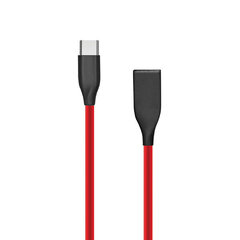 Силиконовый кабель USB - USB-C (красный, 1m) цена и информация | Borofone 43757-uniw | hansapost.ee