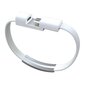 TakeMe 2in1 Elegant Bracelet & Fast Transmission 2.1A Data / Charging cable USB to Lightning (21cm) White hind ja info | Mobiiltelefonide kaablid | hansapost.ee