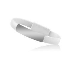 TakeMe 2in1 Elegant Bracelet & Fast Transmission 2.1A Data / Charging cable USB to Lightning (21cm) White hind ja info | Mobiiltelefonide kaablid | hansapost.ee