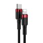 Laadimiskaabel Baseus Cafule CATLKLF-91 USB-C -> 18W / PD 2.0 / 100 cm, must ja punane цена и информация | Mobiiltelefonide kaablid | hansapost.ee