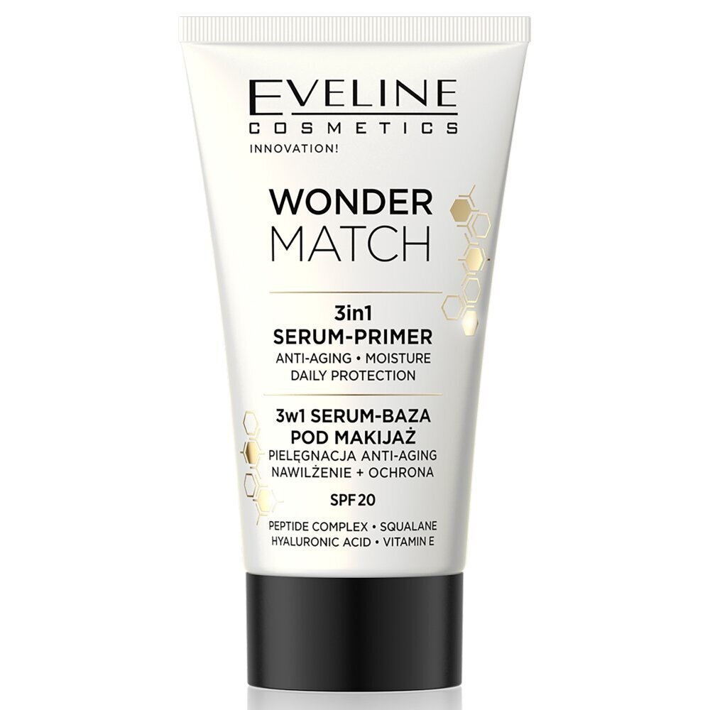 Seerum-primer Wonder Match 3in1 Eveline Cosmetics 30 ml цена и информация | Jumestuskreemid ja puudrid | hansapost.ee