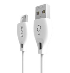 Dudao mikro-USB andmelaadimiskaabel 2,4A 2m valge (L4M 2m valge) hind ja info | Mobiiltelefonide kaablid | hansapost.ee