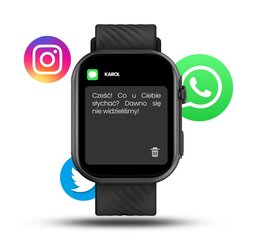 Смарт часы Manta Revo SWU401BK Black цена и информация | Смарт-часы (smartwatch) | hansapost.ee