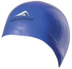 Swimming cap silicone AQUAFEEL BULLITT 3046 blue for adult цена и информация | Шапки для плавания | hansapost.ee